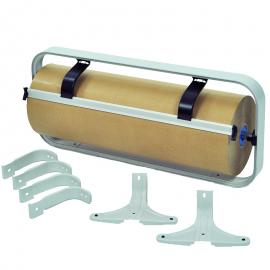 Papierrolhouder met mes incl. voetsteunen en wandbeugels