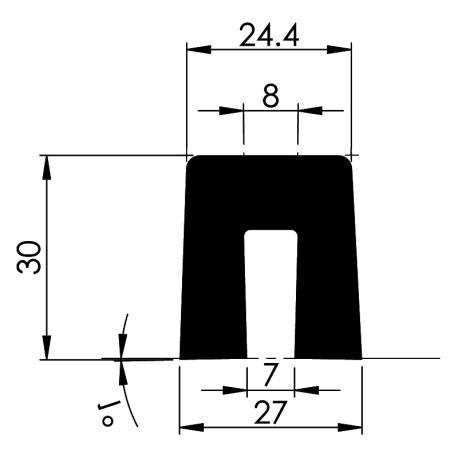 U-vorm 27 x 30 mm schuimprofiel NOMA PROTECT WARNING zwart/ geel gebruik: U-vorm 27 x 30 mm schuimprofiel NOMA PROTECT WARNING zwart/ geel