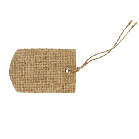 Jute afgeronde labels
