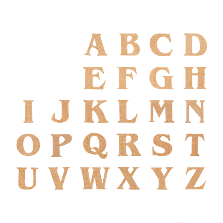 Jute letters compleet alfabet naturel