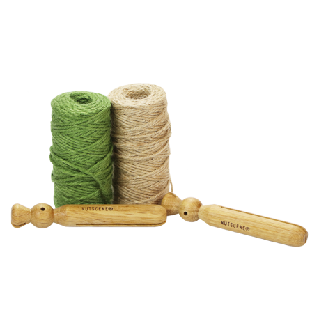 Jute touw met dolly knijper 40 meter jute touw