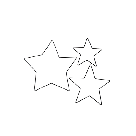 Metalen sterren zwart