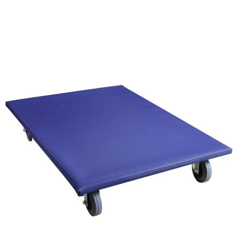 Meubelhondje 80x60 cm blauw 300 kg rubber wiel