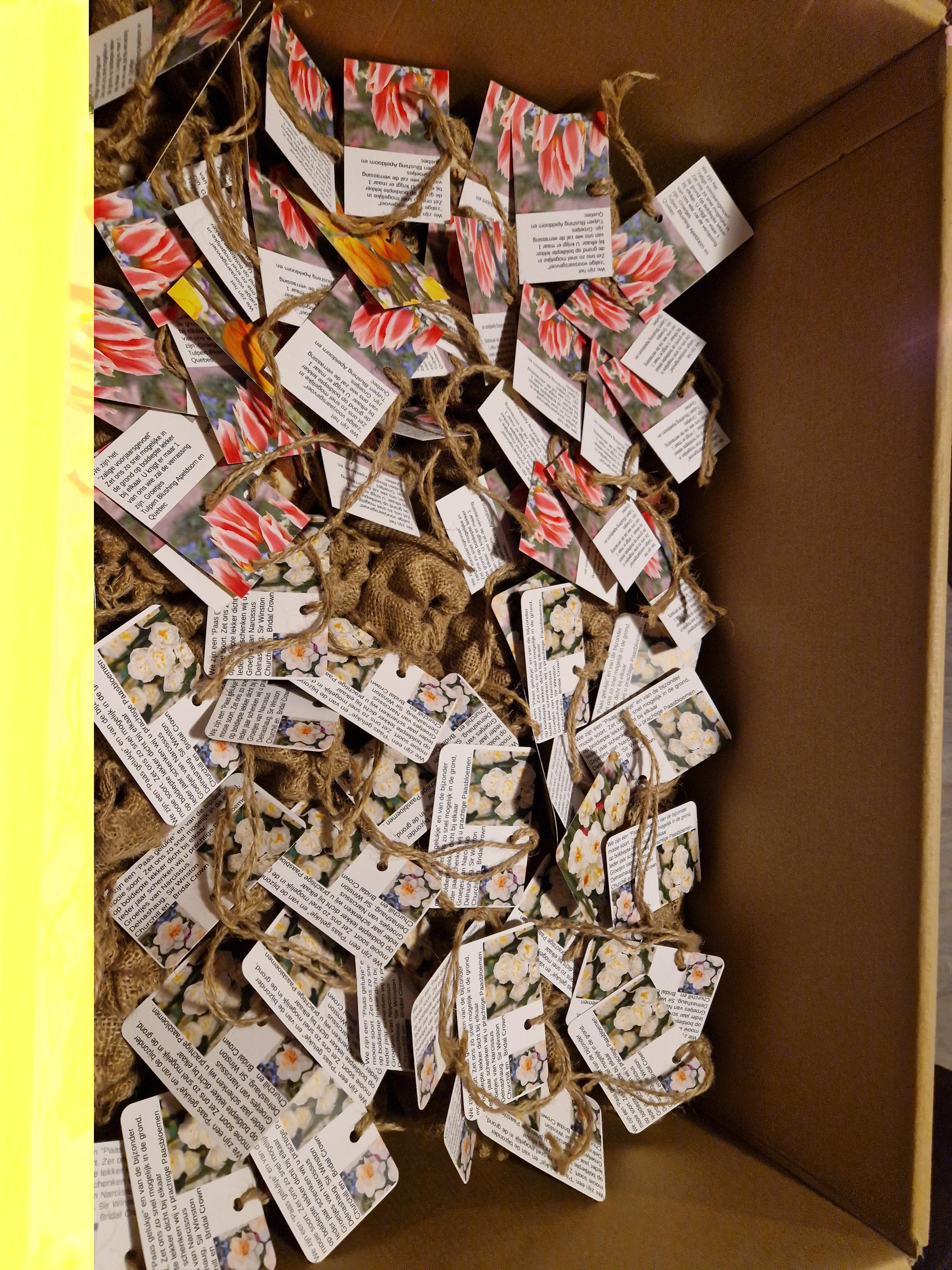 Jute zakken met sluitkoord 10 x 15 cm (per stuk) gebruik: Om bloembollen in te steken voor kerstpakket personeel
